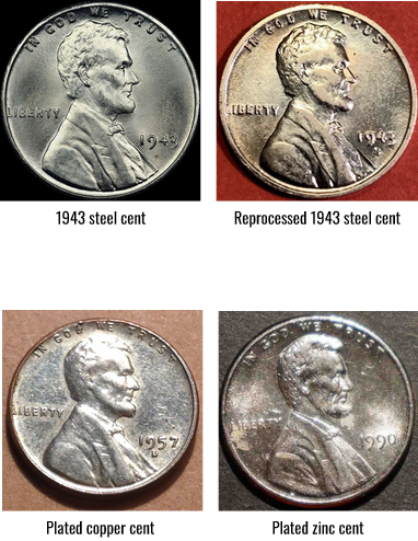 Silver colored penny